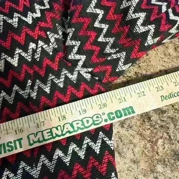 Kasper Womens Red And White Zig Zag Pattern Blazer. Size 12 Lined - Picture 9 of 14